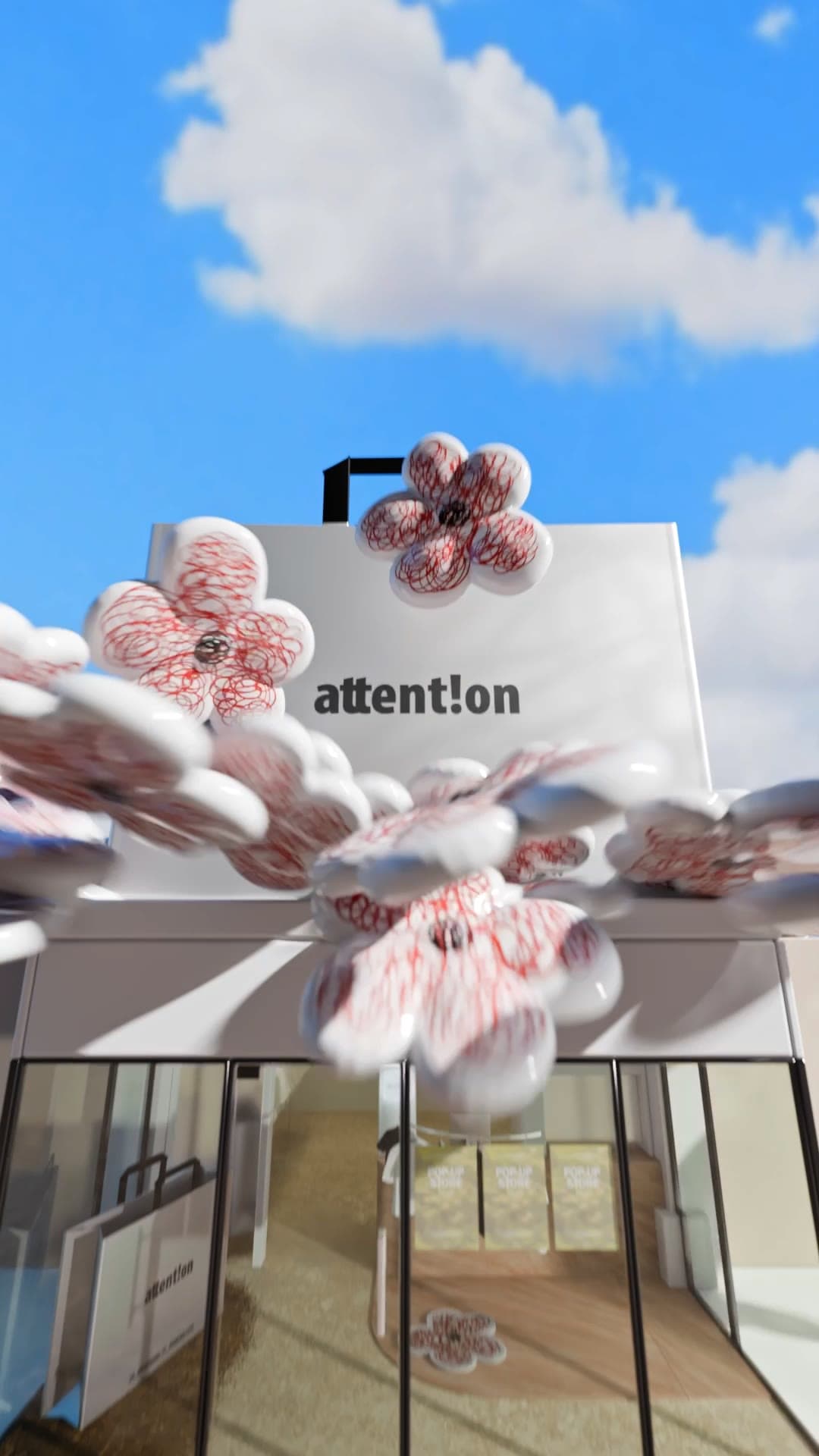 Attent!on Pop-up Store 3D Visualization