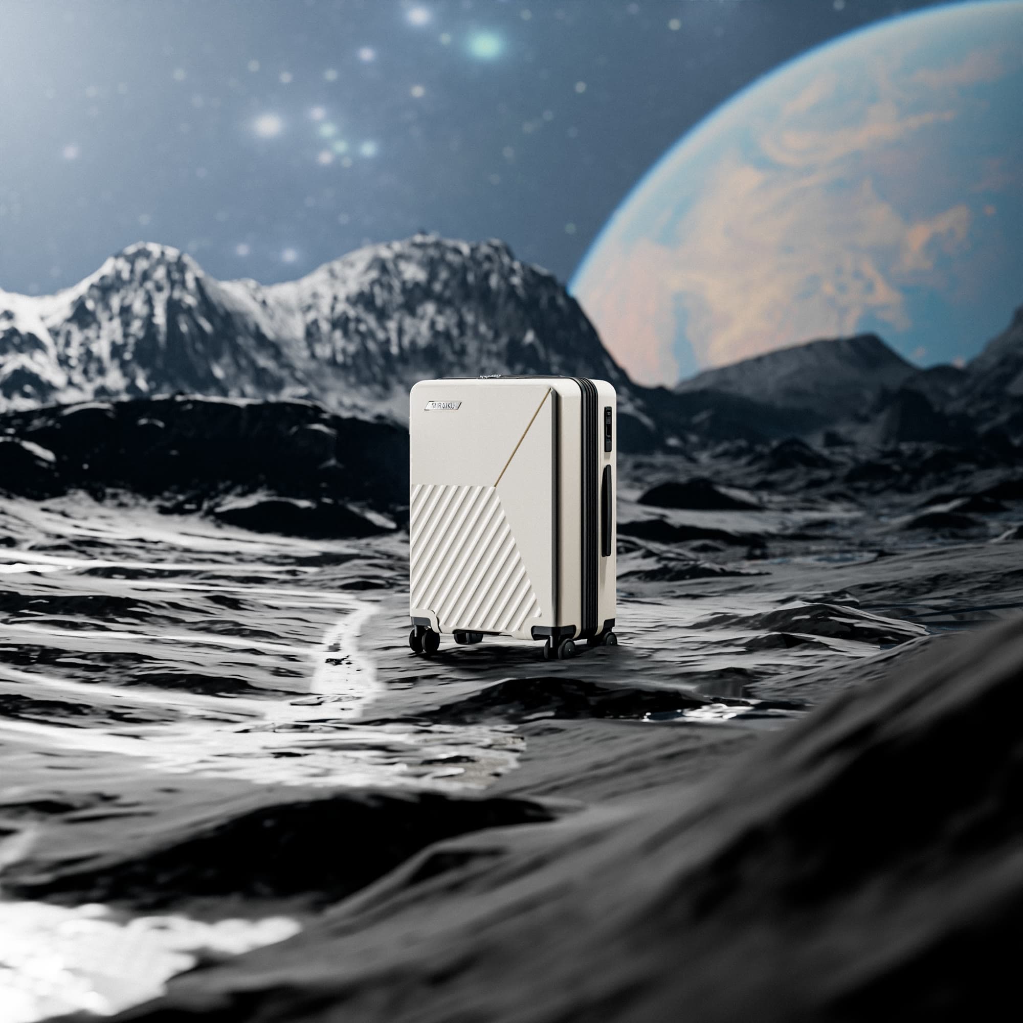 MIRAIKU Space Travel Case — 3D Product Animation