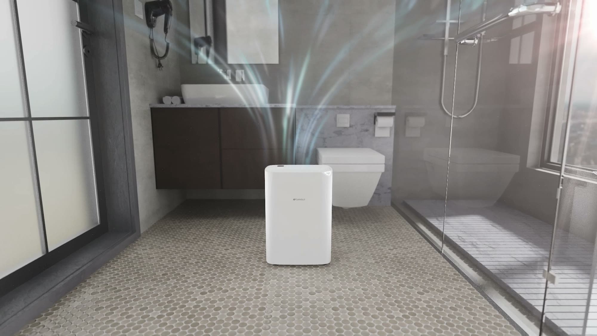 SANSUI Dehumidifier — 3D Product Animation